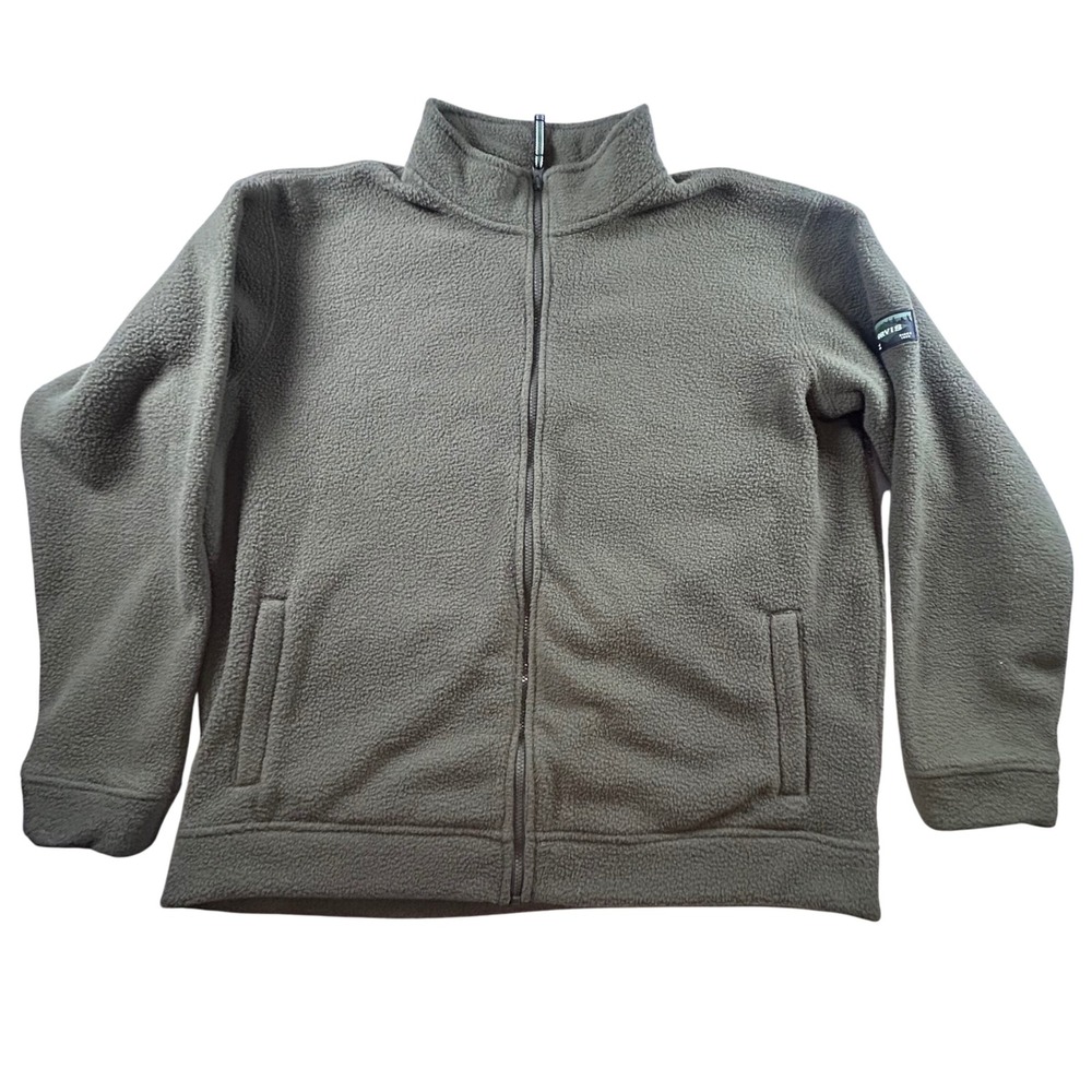 Orvis Classic Collection Full Zip Fleece Jacket Mens XXL Olive Green Outdoors